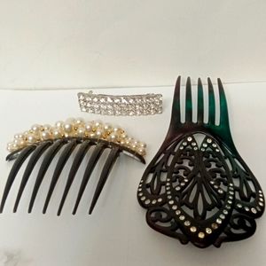 Hair Accessories Antique Victorian Celluloid Hair Comb With wedding accessories